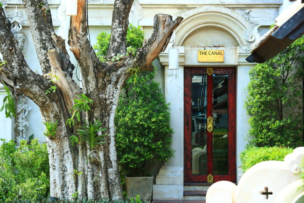 L’entrée avec son vieil arbre — The Rim Resort Chiang Mai