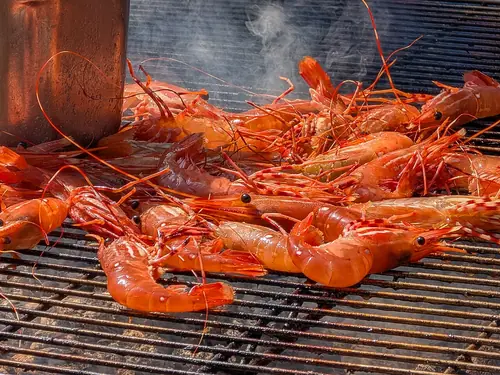 Prawns and crab from the bay's farms