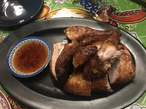 Bamboo-grilled marinated chicken