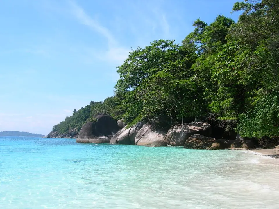 White sand and granite boulders on the Similan Islands