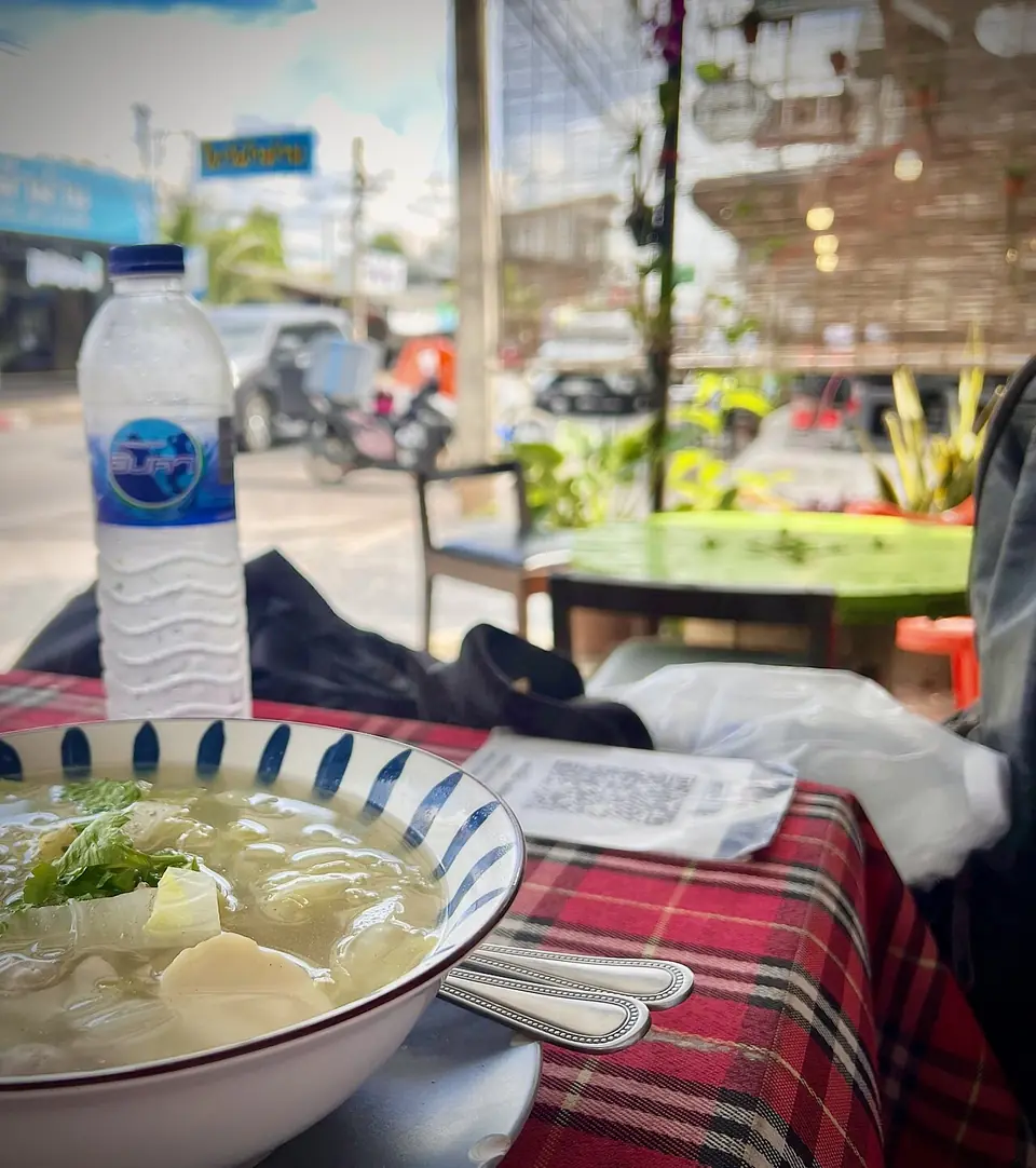 Minced pork and tofu soup, Surat Thani market