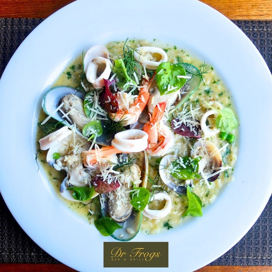 Seafood risotto from the pasta menu — Dr Frogs Bar & Grill