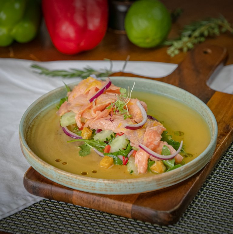Salmon ceviche from the tapas menu — The Cliff Bar & Grill
